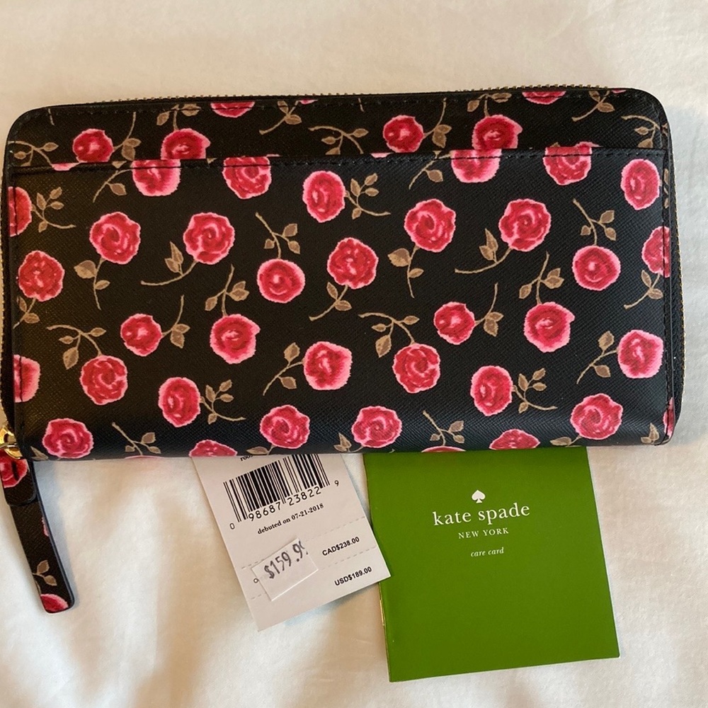 NWT Kate Spade Neda Laurel Way Hazy Rose wallet